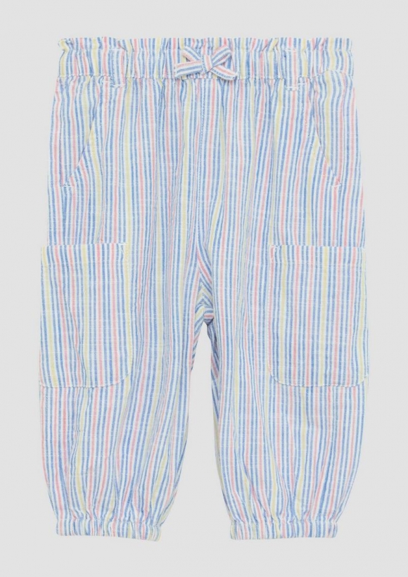 s.Oliver Bequeme Cargohose in Leinenoptik - himmelblau