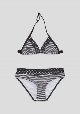 s.Oliver Neckholder-Bikini mit Mustermix - schwarz