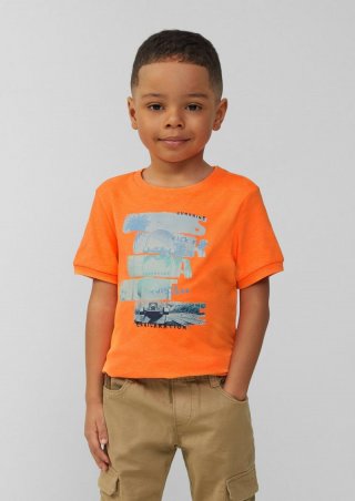 s.Oliver T-Shirt mit Frontprint - orange