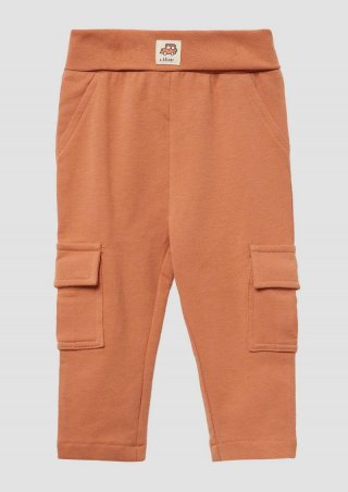 s.Oliver Leichte Sweathose mit Umschlag und Cargotaschen - bernstein