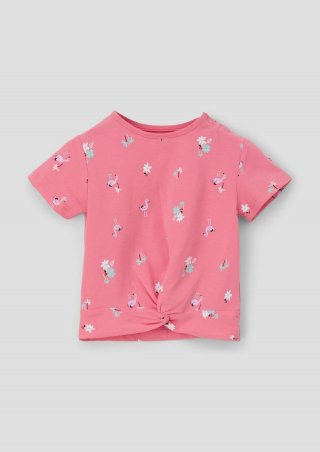s.Oliver T-Shirt mit Knoten-Detail - rosa