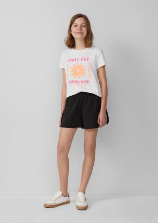 s.Oliver Jersey-Shorts im Runner-Stil - schwarz