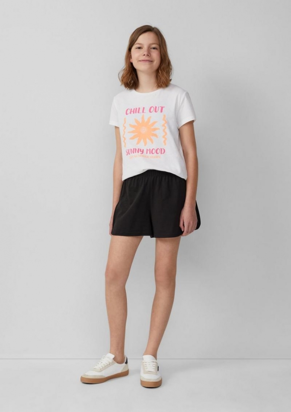 s.Oliver Jersey-Shorts im Runner-Stil - schwarz