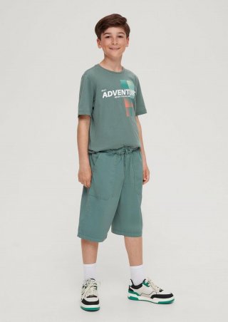 s.Oliver Bermuda in Garment dye - petrol