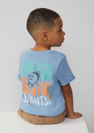 s.Oliver T-Shirt mit Front- und Rückenprint - blassblau