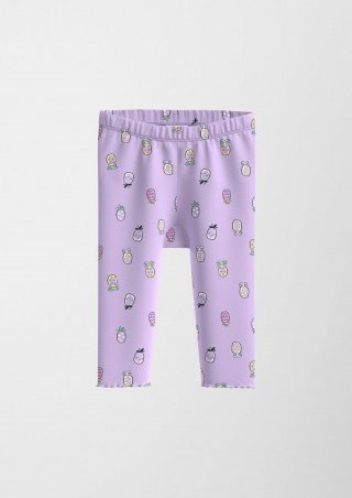 s.Oliver Leggings mit All-over-Print - lavendel