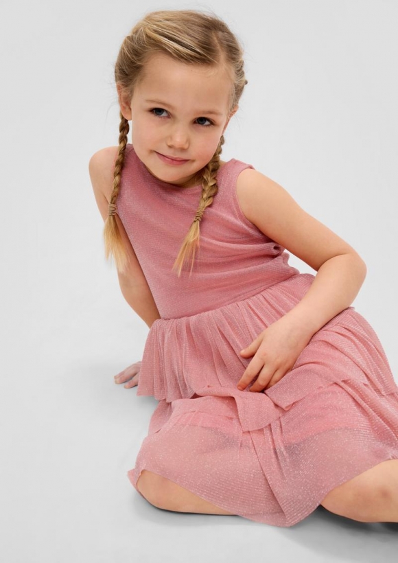 s.Oliver Mehrlagiges Kleid aus zartem Mesh - mango
