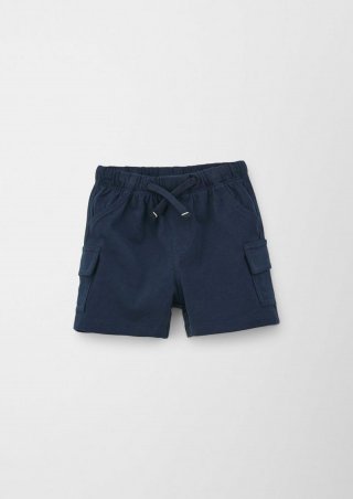 s.Oliver Cargo-Shorts aus Baumwolle mit elastischem Bund - navy