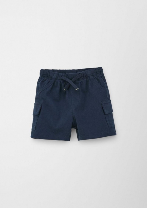 s.Oliver Cargo-Shorts aus Baumwolle mit elastischem Bund - navy
