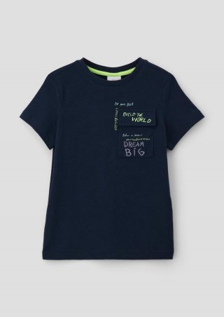s.Oliver T-Shirt mit Brusttasche - navy