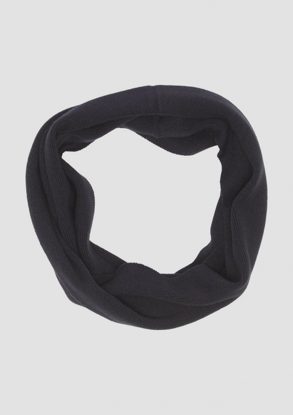 s.Oliver Loop-Schal aus Feinstrick - navy