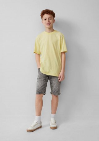 s.Oliver Bermuda-Jeans Pete / Regular Fit / Mid Rise / Straight Leg / Weitenregulierung innen - steingrau
