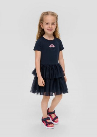 s.Oliver Minikleid mit Layering-Detail - navy