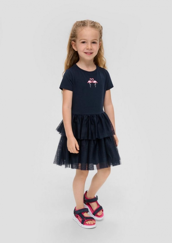 s.Oliver Minikleid mit Layering-Detail - navy