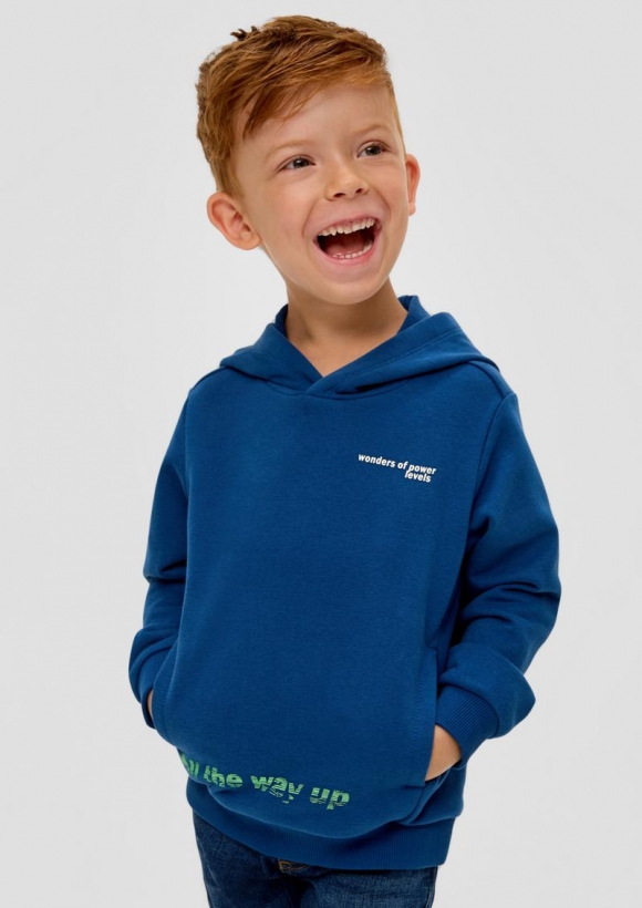 s.Oliver Sweatshirt mit Kängurutasche - blau