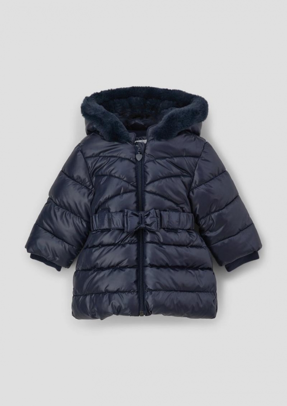 s.Oliver Steppmantel mit Schleifen-Detail - navy
