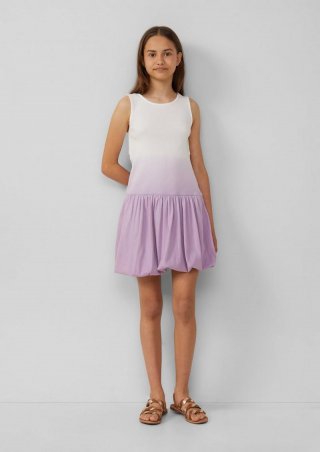 s.Oliver Kurzes Kleid mit Ballon-Rock und Farbverlauf - lavendel