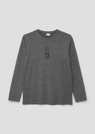 s.Oliver Longsleeve mit Frontprint - graphit