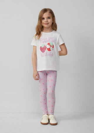 s.Oliver Leggings mit All-over-Print aus Baumwollstretch - rosa