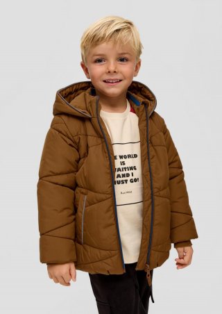 s.Oliver Steppjacke mit Print-Detail - zimt
