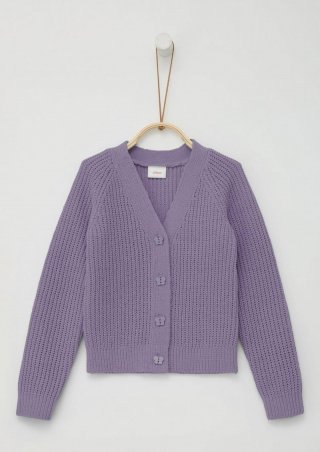 s.Oliver Strickjacke mit Schmetterlings-Knöpfen - flieder