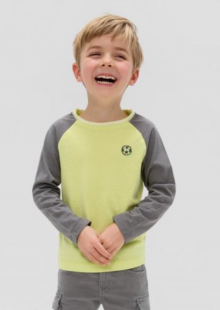 s.Oliver Longsleeve mit Printdetail - limettengrün