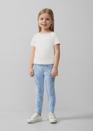 s.Oliver Leggings mit All-over-Print - himmelblau