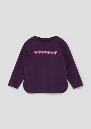 s.Oliver Longsleeve mit Frontprint - lila