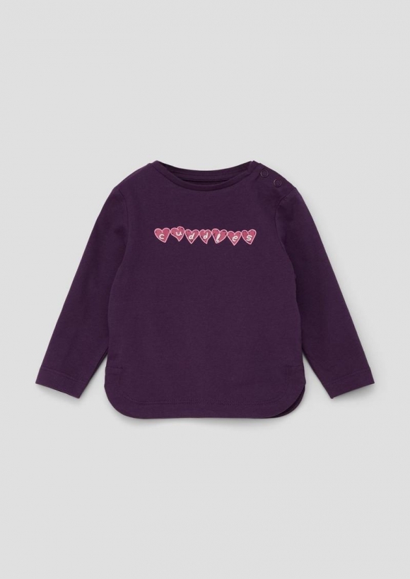 s.Oliver Longsleeve mit Frontprint - lila