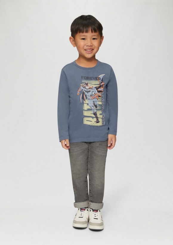 s.Oliver Langarmshirt mit Batman®-Print - blau