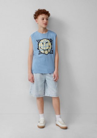 s.Oliver Bermuda-Jeans / Loose Fit / Low Rise / Wide Leg - hellblau