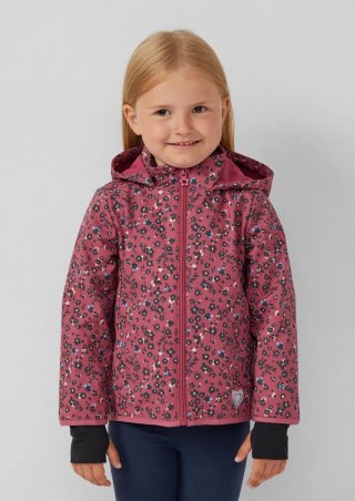 s.Oliver Softshelljacke mit Fleece-Futter und All-over-Print - pink