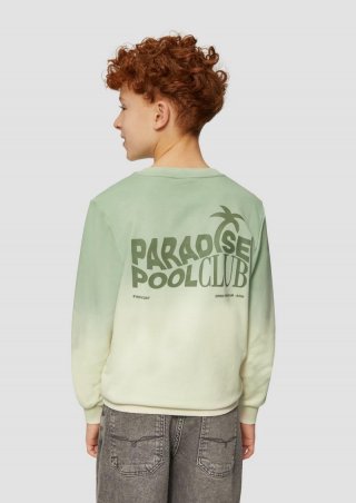 s.Oliver Sweatshirt mit Schriftprint und Farbverlauf - hellgrün
