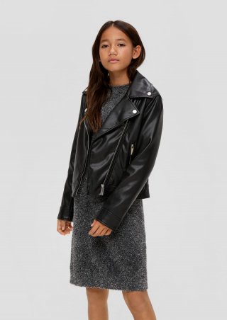s.Oliver Bikerjacke aus Lederimitat - schwarz