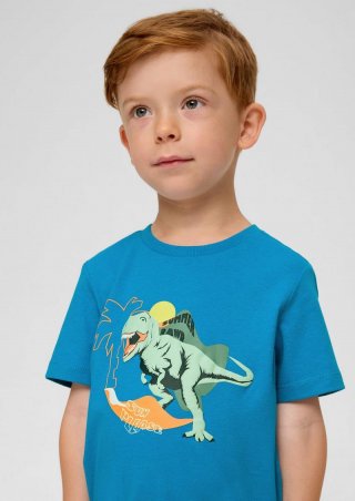 s.Oliver T-Shirt aus reiner Baumwolle - türkisblau