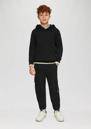 s.Oliver Jogpants mit Elastikbund und Cargo-Taschen - schwarz