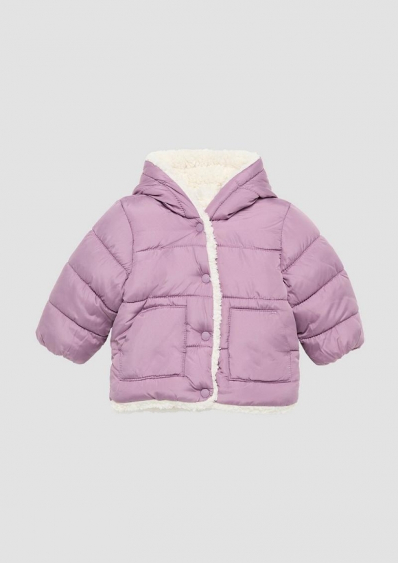 s.Oliver Steppjacke mit Teddyplüsch-Futter - lavendel