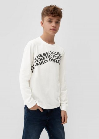 s.Oliver Longsleeve mit Frontprint - ecru
