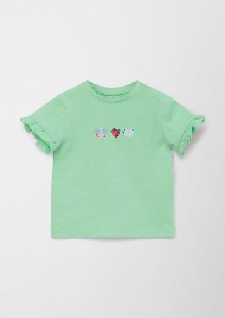 s.Oliver T-Shirt mit Glitzer - hellgrün