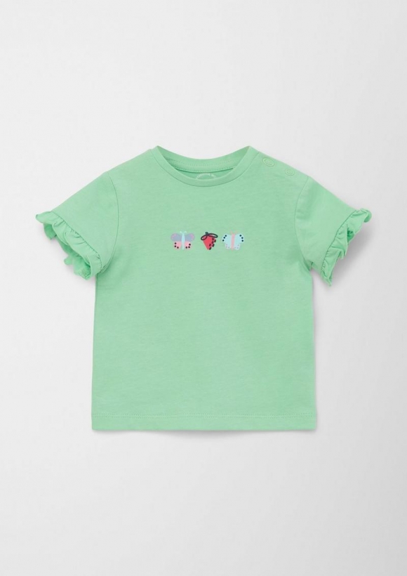 s.Oliver T-Shirt mit Glitzer - hellgrün
