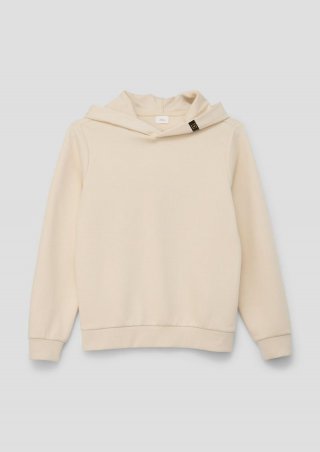 s.Oliver Sweatshirt mit Kapuze - helles sand