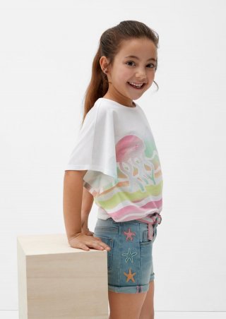 s.Oliver Jerseyshirt im Loose Fit - weiß