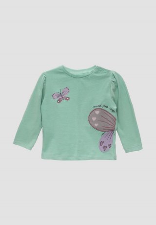 s.Oliver Longsleeve mit Applikation und Glitzer - helles türkis