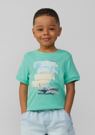 s.Oliver T-Shirt mit Frontprint - türkis