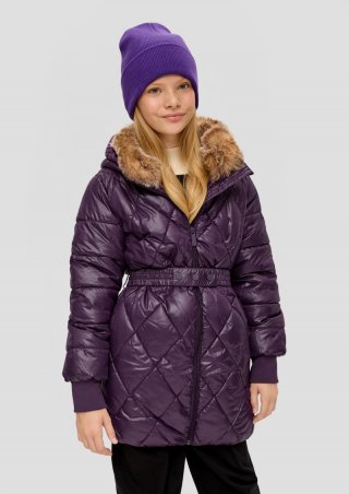 s.Oliver Steppjacke mit Textilgürtel - lila