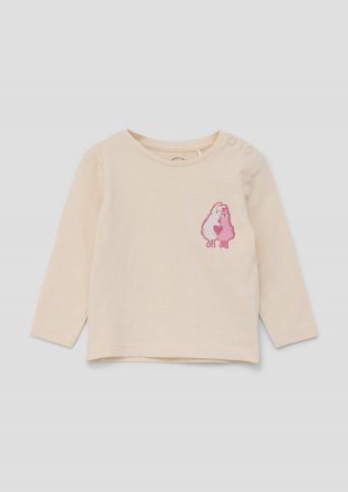 s.Oliver Longsleeve mit Applikation - helles sand