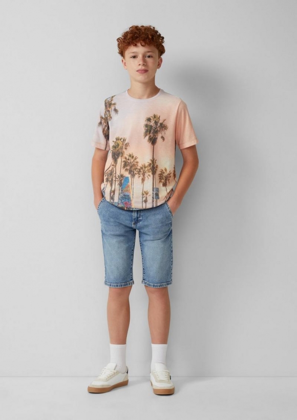 s.Oliver Jeans-Bermuda Pete / Regular Fit / Mid Rise / Straight Leg - blau