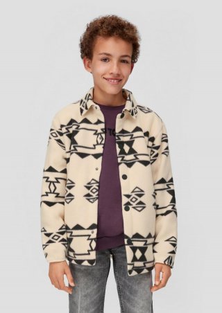 s.Oliver Overshirt mit Teddyfutter - beige