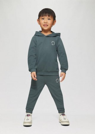 s.Oliver Unisex Jogginghose aus Sweat mit kleinem Print-Detail - schiefergrau