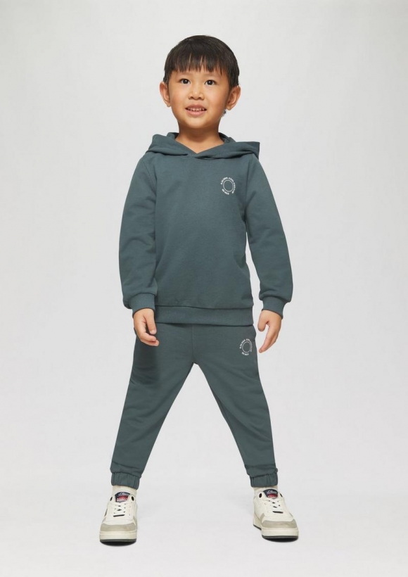 s.Oliver Unisex Jogginghose aus Sweat mit kleinem Print-Detail - schiefergrau